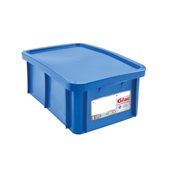 G119890 Δοχείο αντιβακτηριακό HACCP 35Lt (60x40x23cm), με καπάκι, μπλε, Gilac
