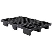 G052202 Παλέτα πλαστική 80x120xΥ15.5cm, έως 1500kg, -40/+90°C, 5.7kg, μαύρη, Gilac