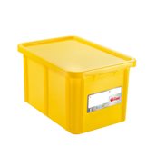 G119918 Δοχείο αποθήκευσης HACCP 55Lt (60x40x33cm), με καπάκι, -40/+90°C, κίτρινο, Gilac