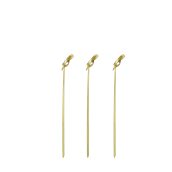 TMX-B102-12 Πακέτο 100τμχ Ξύλινα Sticks 12cm Bamboo με κόμπο στην μία άκρη