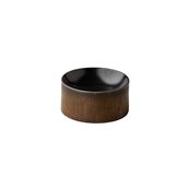 RD18721 Πλατό Stoneware BLACK SATIN, φ16.4x7.5cm, 500ml, RAW