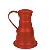 AL-NEO-500/RD Κανατάκι Αλουμινίου Κόκκινο 500gr, Φ11.5x16.2cm, Ελληνικής Κατασκευής
