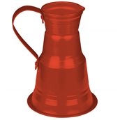 AL-NEO-1000/RD Κανατάκι Αλουμινίου Κόκκινο 1000gr, Φ14x17.5cm, Ελληνικής Κατασκευής