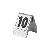 AL-NUM-1-10 ΣΕΤ Ταμπελάκια αρίθμισης τραπεζιών Αλουμινίου, από το 1 έως το 10, 5.8x5.8cm