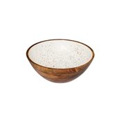 WCC2525W Ξύλινο Μπωλ για Μπουφέ φ25x7.5cm, Άσπρο