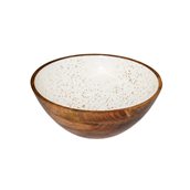 WCC3030W Ξύλινο Μπωλ για Μπουφε φ30x10cm, Άσπρο