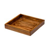 WCC3030 Ξύλινο Καλάθι Παρουσίασης για Μπουφέ 30x30x5cm