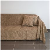 21C01BR2 Ριχτάρι διθέσιου καναπέ 250x180cm, ακρυλικό σενίλ, καφέ, ελληνικής κατασκευής