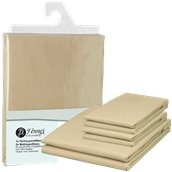 P200-DC2-BG Σετ Μαξ/κη + Παπλωματοθήκη διπλή, 220X240cm, 100% βαμβ. Περκάλι πενιέ, siliconized, 200 κλωστές, μπεζ