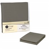 P2-300L-CH Σετ 2 μαξιλαροθήκες 50x70+5cm, 100% βαμβακερό, 300 κλωστές, (60°C), χακί