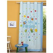 ZOU-BD-058 Παιδική Κουρτίνα 150x250cm, με Τρουκς & Δέστρα Αριστερή, Μπάμπουρας