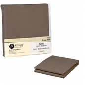 P2-300L-BR Σετ 2 μαξιλαροθήκες 50x70+5cm, 100% βαμβακερό, 300 κλωστές, (60°C), καφέ