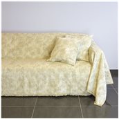 21C01BG1 Ριχτάρι πολυθρόνας 180x180cm, ακρυλικό σενίλ, μπεζ, ελληνικής κατασκευής