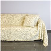 21C03BG2 Ριχτάρι διθέσιου καναπέ 250x180cm, ακρυλικό σενίλ, μπεζ, ελληνικής κατασκευής