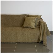 21C02BR2 Ριχτάρι διθέσιου καναπέ 250x180cm, ακρυλικό σενίλ, καφέ, ελληνικής κατασκευής