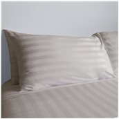 PSTR-PL-GR Σετ 2 μαξιλαροθήκες 52x72(+15)cm, 100% βαμβακοσατέν ριγέ, 200 κλωστές, μερσεριζέ siliconized, γκρι