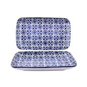 200-0015 Δίσκος Πορσελάνης 26x15x3cm, Σειρά ALJIBE, Μπλε, COK-ALAR