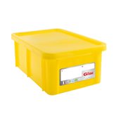 G119818 Δοχείο αποθήκευσης HACCP 35Lt (60x40x23cm), με καπάκι, -40/+90°C, κίτρινο, Gilac