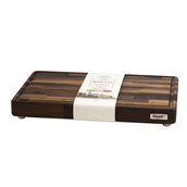 26361 Πλάκα κοπής 40x25x4cm, καρυδιάς με αυλάκι & ποδαράκια, Vintage επεξεργασία, Δεν είναι κατάλληλη για πλυντήριο πιάτων