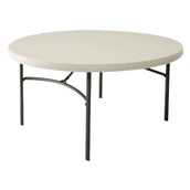 LF.80121 Πτυσσόμενο τραπέζι, φ152.4xΥ73.7cm, εγγύηση 10 έτη, LIFETIME