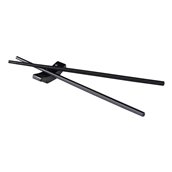 MST-BL5856 Βάση Chopsticks Μελαμίνης, σειρά Asia, 6.4x1.9cm, μαύρη, Stylepoint