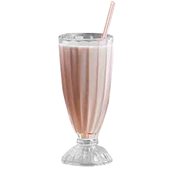 MILKSHAKE-STR/35CL Γυάλινο Ποτήρι, Milkshake/Χυμού, με ρίγες, 35cl, φ8,1x18cm