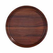 HOR355MD Δίσκος laminated με αντιολισθητική επιφάνεια, στρογγυλός φ35.5cm, χρώμα ξύλου