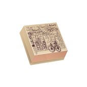 025.04.005 Κουτί Φούρνου Μεταλιζέ, σχέδιο BAKERY No8, 19.5x19x8cm, τιμή ανά κιλό