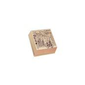 025.04.000 Κουτί Φούρνου Μεταλιζέ, σχέδιο BAKERY No2, 9.5x13x7cm, τιμή ανά κιλό, 