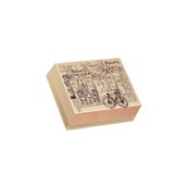 025.04.003 Κουτί Φούρνου Μεταλιζέ, σχέδιο BAKERY No4, 16x13x7.5cm, τιμή ανά κιλό