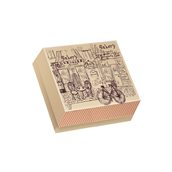 025.04.001 Κουτί Φούρνου Μεταλιζέ, σχέδιο BAKERY No10, 22x22x8cm, τιμή ανά κιλό