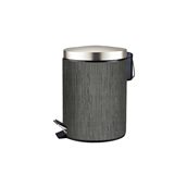 KLX-5/GR Κάδος με πεντάλ 5lt, 20.3x28cm, γκρι, μεταλλικός