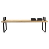 BARI-5716 Πλατό Σερβιρίσματος με λαβές, Bamboo & Μέταλλο, 57x16x18.5cm