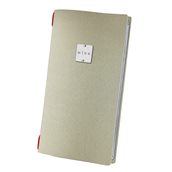 MM4R4WMP/WINE Menu PVC ECO JUTE, λευκό πάγου, με 1 διαφάνεια για 4 σελίδες 4RE (15.3x29.7cm), DAG Italy