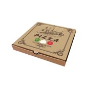 40x40x4.2/PZ-BR Κουτί Πίτσας Μικροβέλε, σχέδιο Pizza Καφέ, 40x40x4.2cm