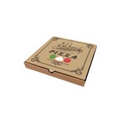 33x33x4.2/PZ-BR Κουτί Πίτσας Μικροβέλε, σχέδιο Pizza Καφέ, 33x33x4.2cm