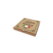 26x26x4.2/PZ-BR Κουτί Πίτσας Μικροβέλε, σχέδιο Pizza Καφέ, 26x26x4.2cm