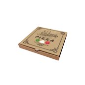 30x30x4.2/PZ-BR Κουτί Πίτσας Μικροβέλε, σχέδιο Pizza Καφέ, 30x30x4.2cm