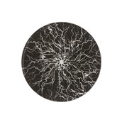 IS.050792 Πιάτο φαγητού φ28cm, Ordinary glass 4mm, μαύρο, Σειρά Nuit D’orage, InSitu