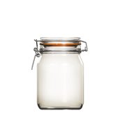 22506 Δοχείο ECON 1000 ml με γυάλινο καπάκι και λάστιχο, φ13.4 x 16.8cm, Uniglass
