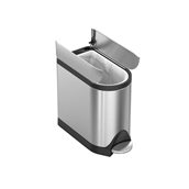 CW1899 Κάδος απορριμάτων 10L, INOX με προστασία δαχτυλ. αποτ., με pedal, απαλό κλείσιμο
