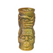 HAND-44/BR Κούπα Tiki 44cl, φ6.4x17cm, καφέ, Πορσελάνης, Ελληνικής κατασκευής