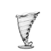 JL-BQ-19 Γυάλινo Μπωλ Παγωτού, Κοχύλη 30cl, φ12.5x17.5cm