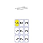 GNPLSS-19 Καπάκι PC για Λεκάνες GN Inox, GN1/9 (108 x 176mm)