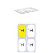 GNPLSS-14 Καπάκι PC για Λεκάνες GN Inox, GN1/4 (162 x 265mm)