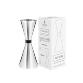 LUMIAN.0236 Μεζούρα Black Ruby, 30/45ml, 12.3cm, INOX 18/10, ασημί, Lumian