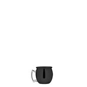 LUMIAN.0219 Κούπα/Μεζούρα μαύρη με ασημί χερούλι, 6cl, φ4.6xΥ4.5cm, Lumian