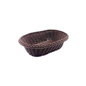 RAT-N1112 Ψωμιέρα/Καλάθι Rattan, οβάλ 24x16cm, καφέ σκούρο