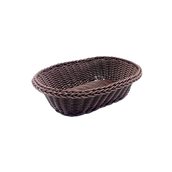 RAT-N1122 Ψωμιέρα/Καλάθι Rattan, οβάλ 26x20cm, καφέ σκούρο