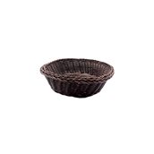 RAT-N104 Ψωμιέρα/Καλάθι Rattan, στρογγυλό φ20cm, καφέ σκούρο